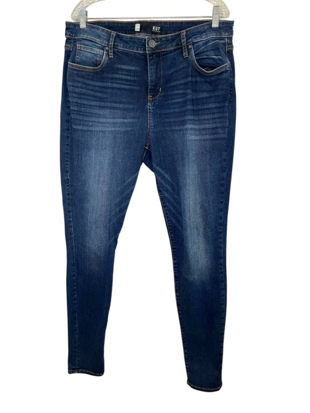 High Rise Skinny Denim Jeans 16W Western Classic Neutral Rodeo Preppy Concert